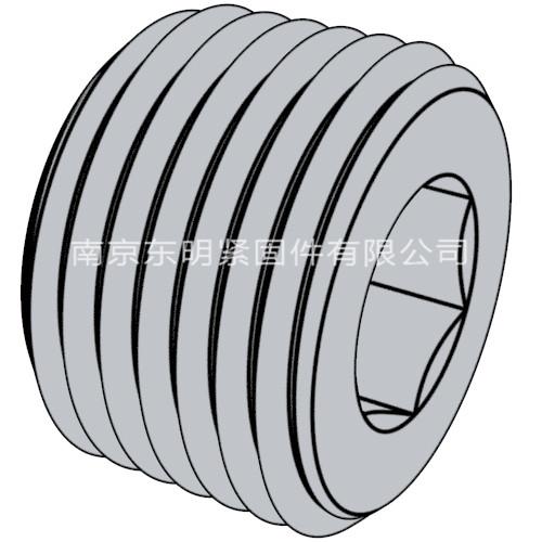 DIN 906 - 2012 內(nèi)六角套筒管塞. 錐形螺紋